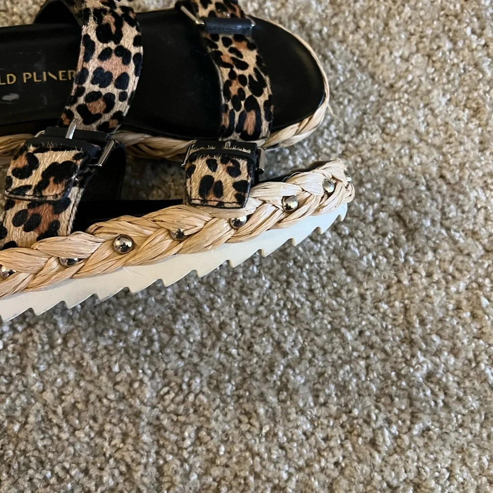 Donald Pliner Larabee‎ printed calf hair slide sandals 6 $168
